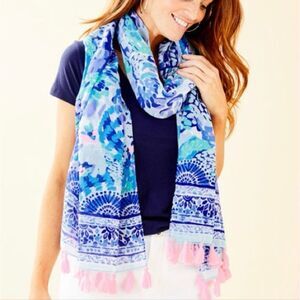 Lilly Pulitzer resort tassel scarf beach coverup